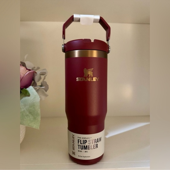Stanley Other - 🎉LAST PIECE🎉Stanley Iceflow FlipStraw 30 oz Tumbler Glided Pomegranate